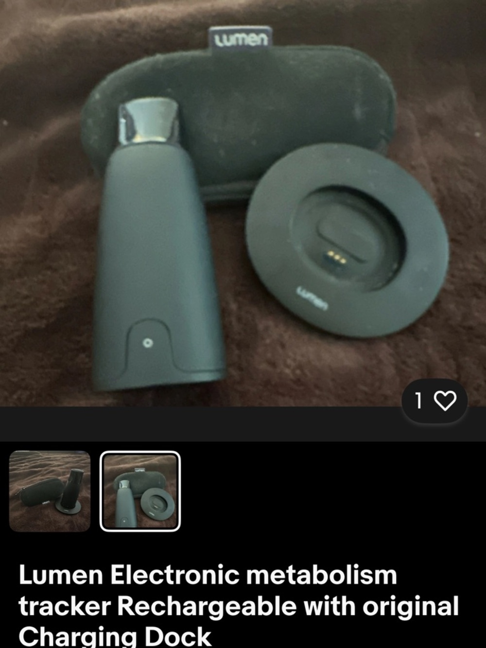 Lumen Metabolism Tracker - Matte Black with Charging Dock